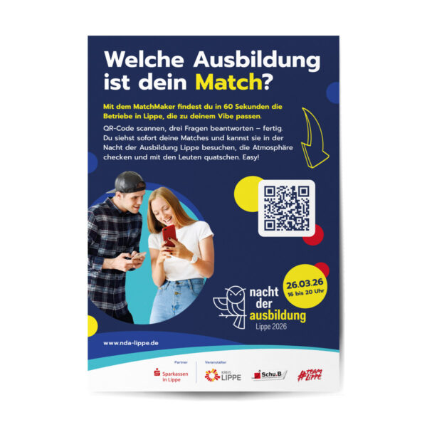 Abbildung: MatchMaker-Plakat zur Nacht der Ausbildung Lippe