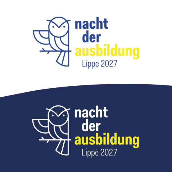 Abbildung des NdA Logos auf hellem und auf dunklem Hintergrund